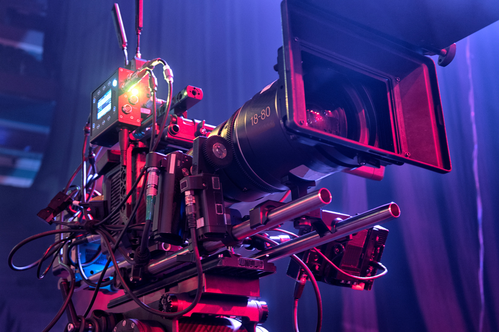 Professional digital video camera. accessories for 4k video cameras.